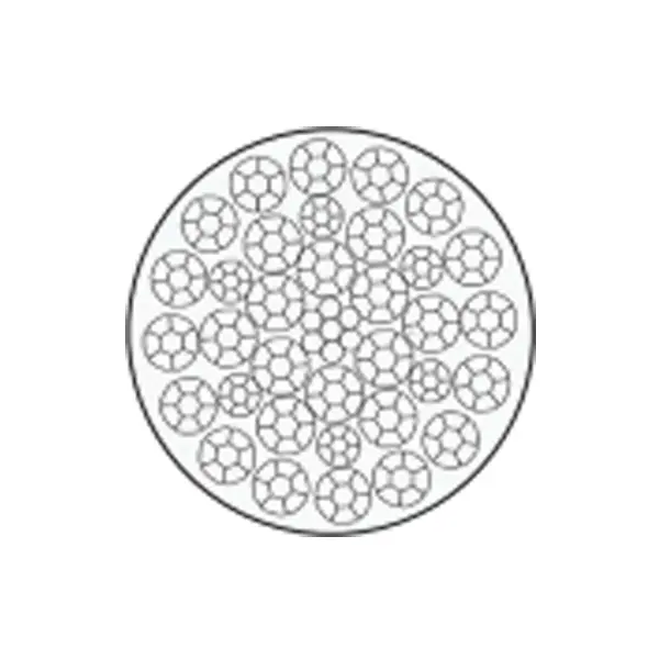 Compacted Wire Rope(Ungalvanized and Galvanized) 35(W)xK7 40(W)xK7